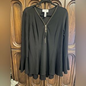 Joseph Ribkoff Black Zippered Tunic